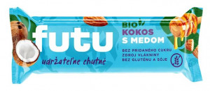 futu BIO kokosová tyčinka s mandľami a medom (vegetarian) 30g